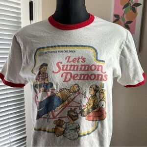 American Apparel Steven Rhodes Let’s Summon Demons Ringer Tee